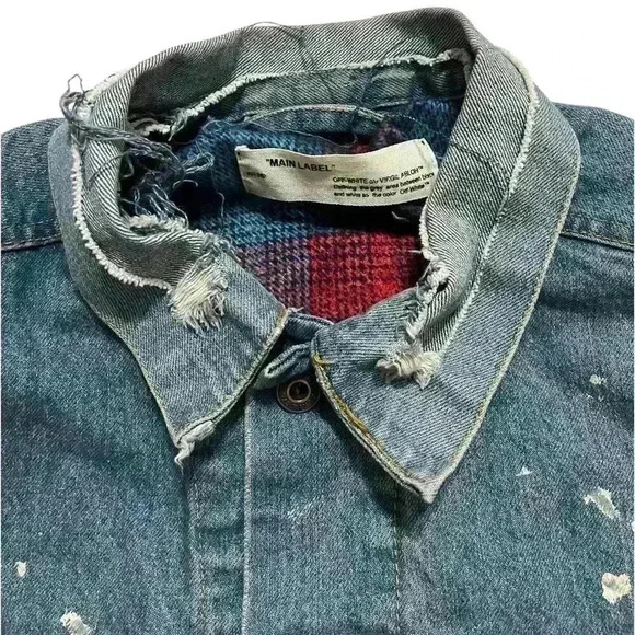 Off-White 2013 Virgil Abloh Paint Denim Jean Jacket - Picture 4 of 15
